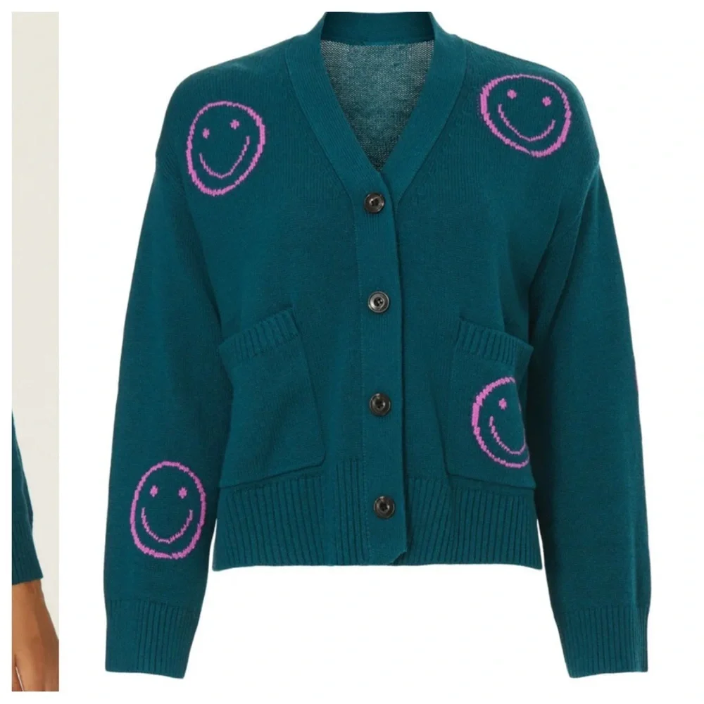 RAILS REESE CARDIGAN - FOREST SMILIES